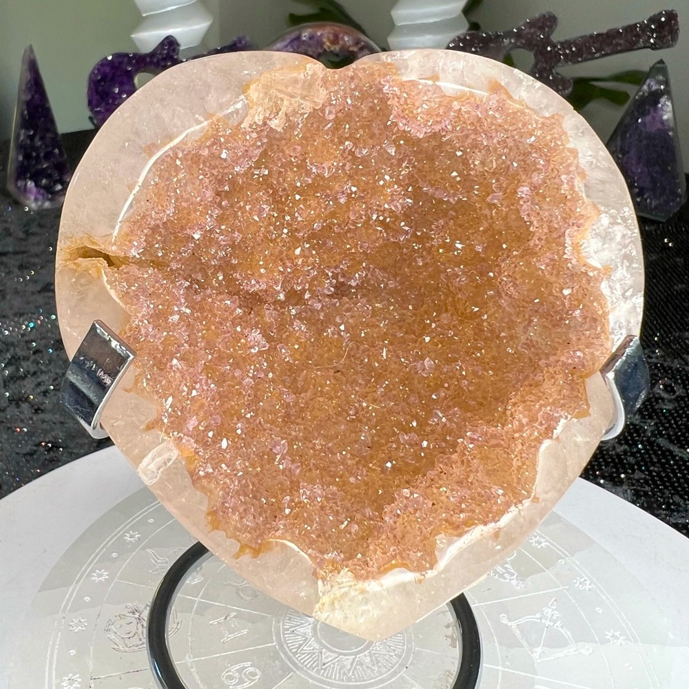 Amethyst Druzy Heart - AZH25